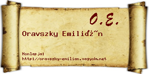 Oravszky Emilián névjegykártya